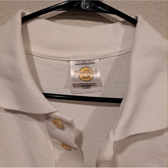 Vintage Hard Rock Cafe Costa Maya Mexico White Polo Shirt Embroidered Logo sz XL - Picture 2 of 9